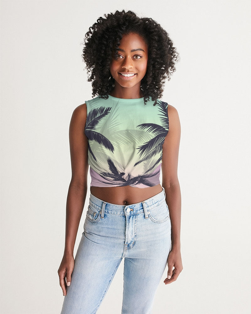 Find Your Coast® Sunset Twist-Front Tank