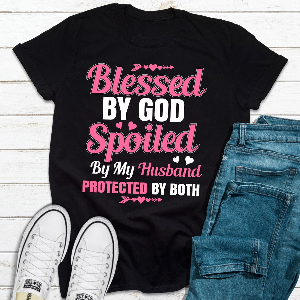 Blessed by God Spoiled by My Husband T-Shirt