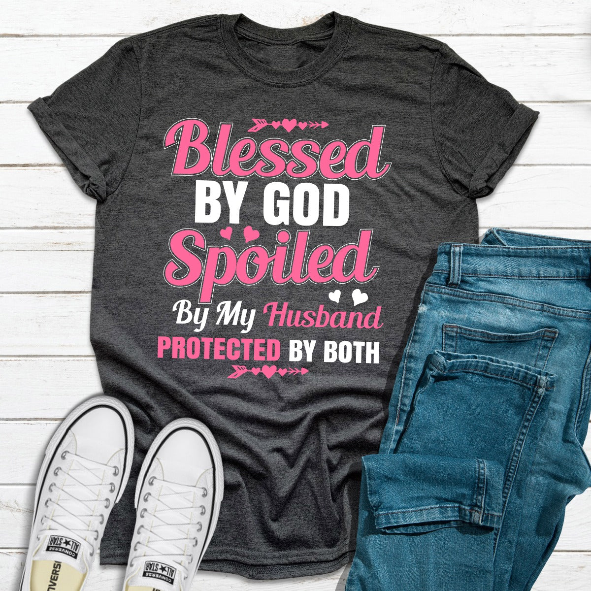 Blessed by God Spoiled by My Husband T-Shirt