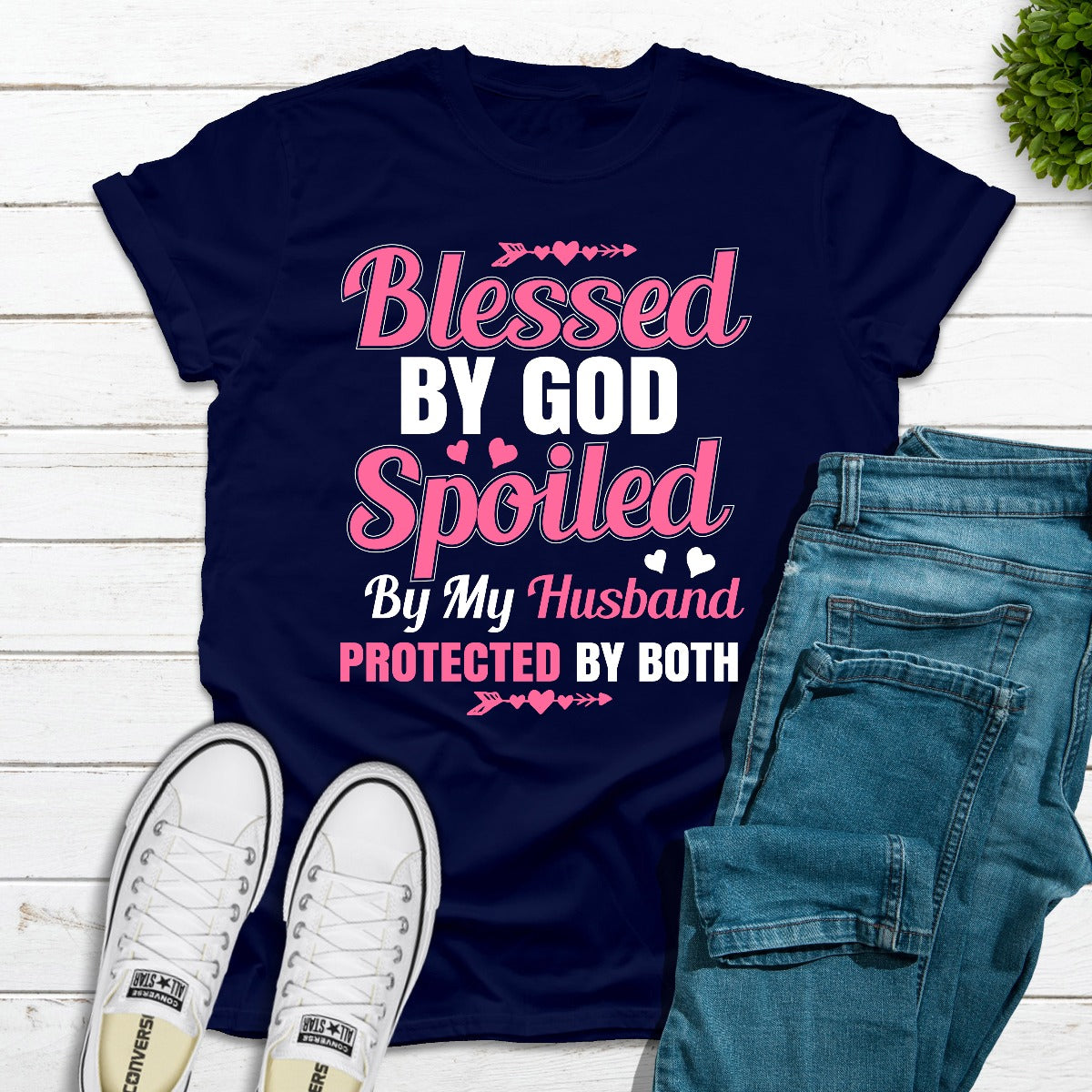 Blessed by God Spoiled by My Husband T-Shirt