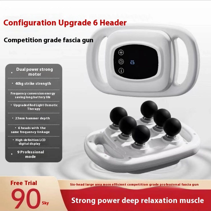 Six-head Massage Gun Deep Muscle Relaxation Tool