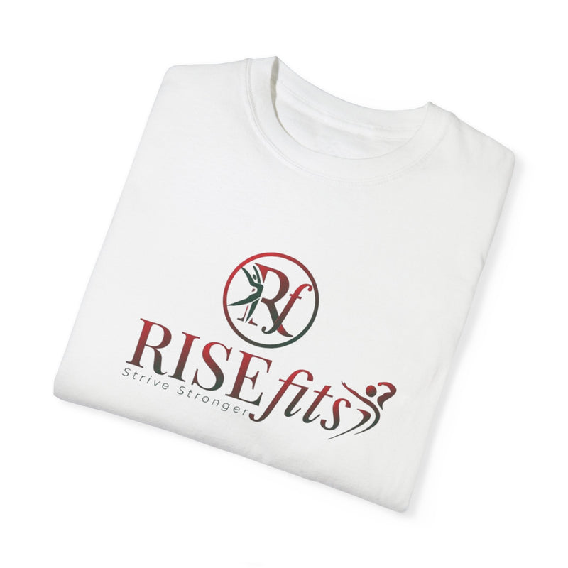 Unisex Garment-Dyed T-Shirt - RISEfits "Strive Stronger" Motivational Tee