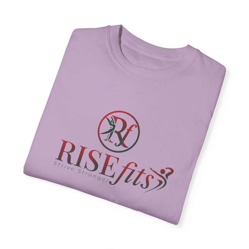 Unisex Garment-Dyed T-Shirt - RISEfits "Strive Stronger" Motivational Tee