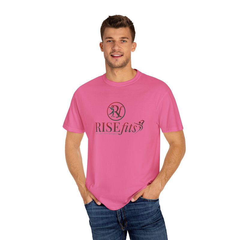 Unisex Garment-Dyed T-Shirt - RISEfits "Strive Stronger" Motivational Tee