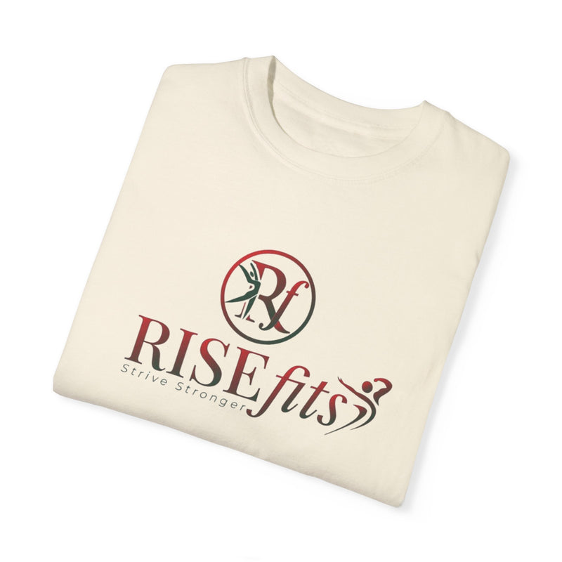 Unisex Garment-Dyed T-Shirt - RISEfits "Strive Stronger" Motivational Tee