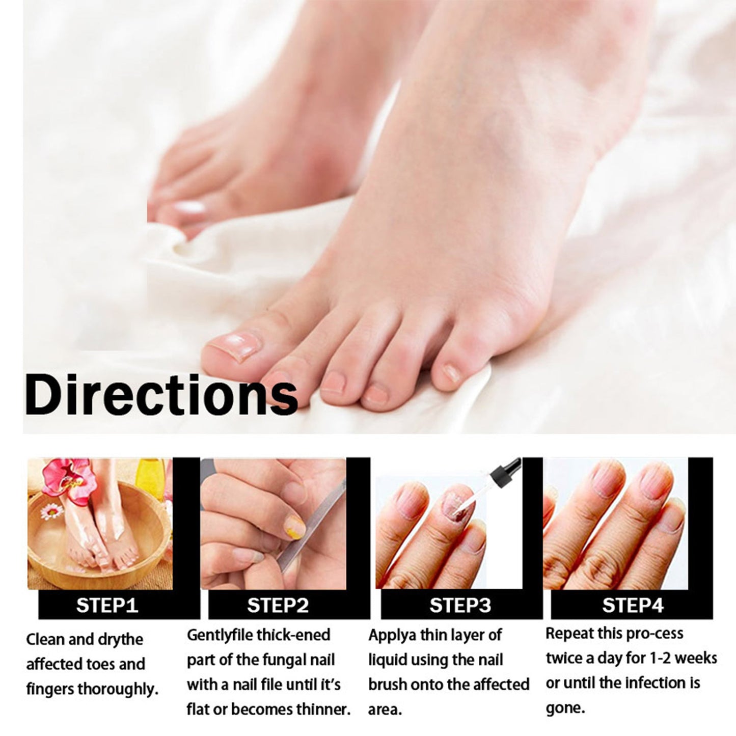 USA ONLY: EELHOE Nail Repair Solution, Thickening And Brightening Nails Removing Gray Nail Repair Nourishing Nail Care Solution