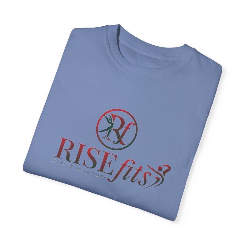 Unisex Garment-Dyed T-Shirt - RISEfits "Strive Stronger" Motivational Tee