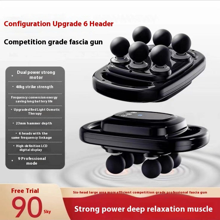 Six-head Massage Gun Deep Muscle Relaxation Tool