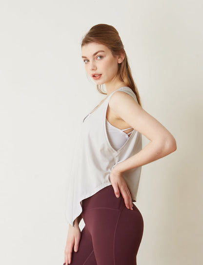 Knot Your Race v Neck Tie Tank