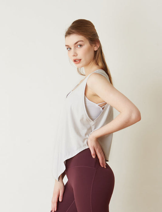 Knot Your Race v Neck Tie Tank