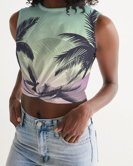 Find Your Coast® Sunset Twist-Front Tank