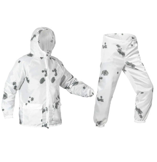 Blur Snow Camo Winter Masking Overall  Ultra Thin Overwhites Airsoft XL Size