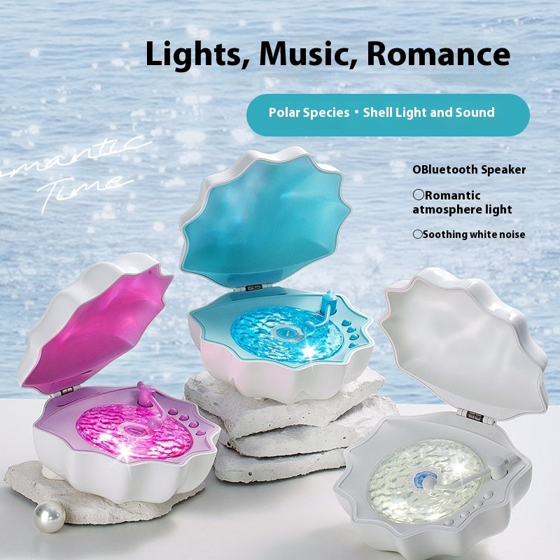 Wireless Small Bluetooth Mini Shell Light Stereo