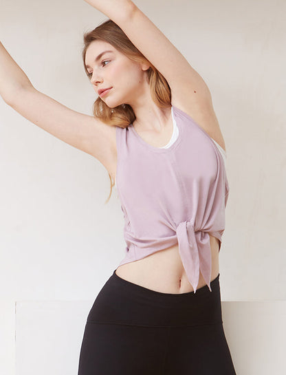 Knot Your Race v Neck Tie Tank